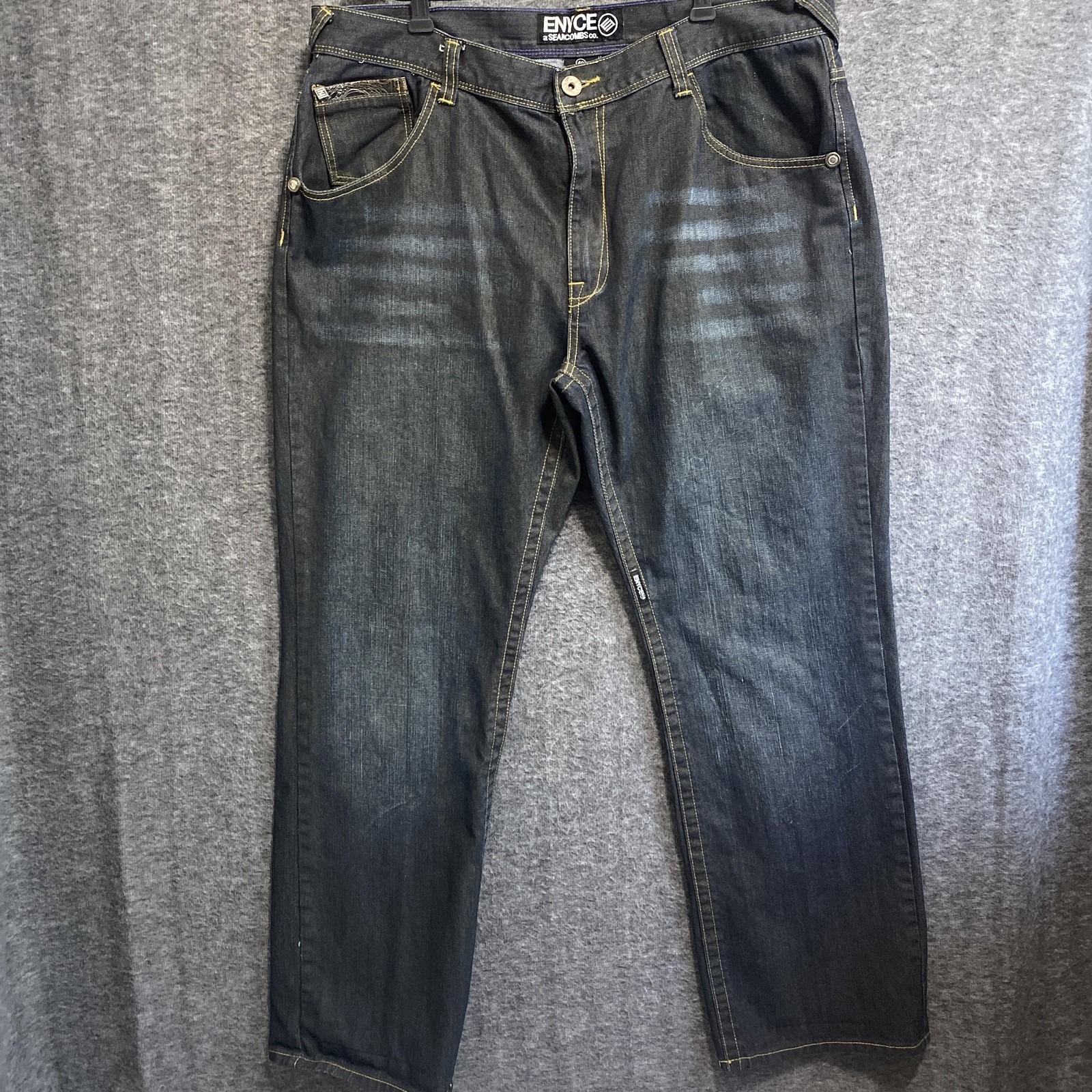 Vintage Enyce Jeans Mens 40x32 Blue Straight Leg Denim Skater Baggy Hip Hop Y2k